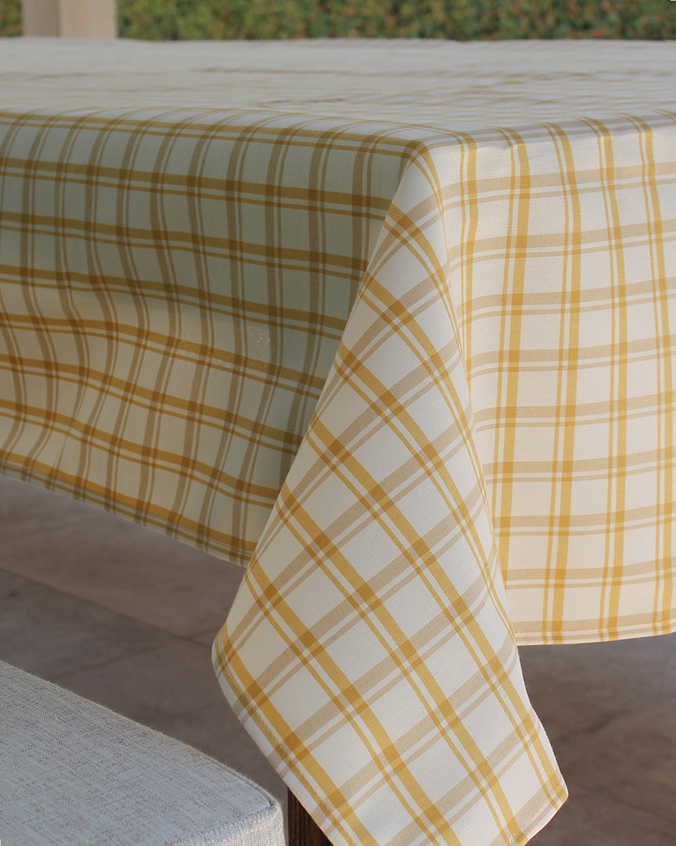 Tovaglia 12 posti a Tartan Country Giallo 140x240cm "MelellaHome"