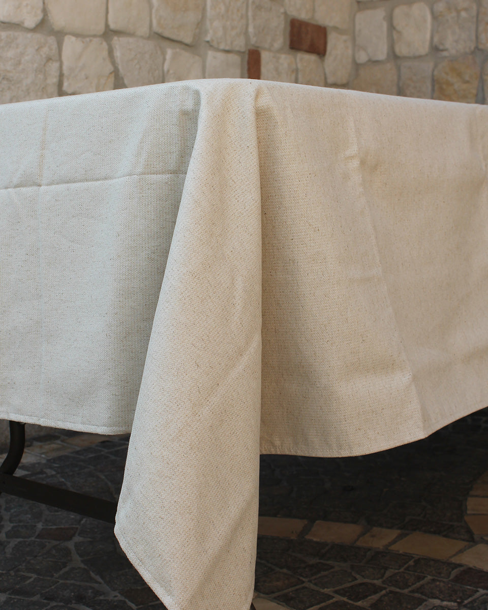 Tovaglia 6 rustica posti colore beige 140x180cm "MelellaHome"