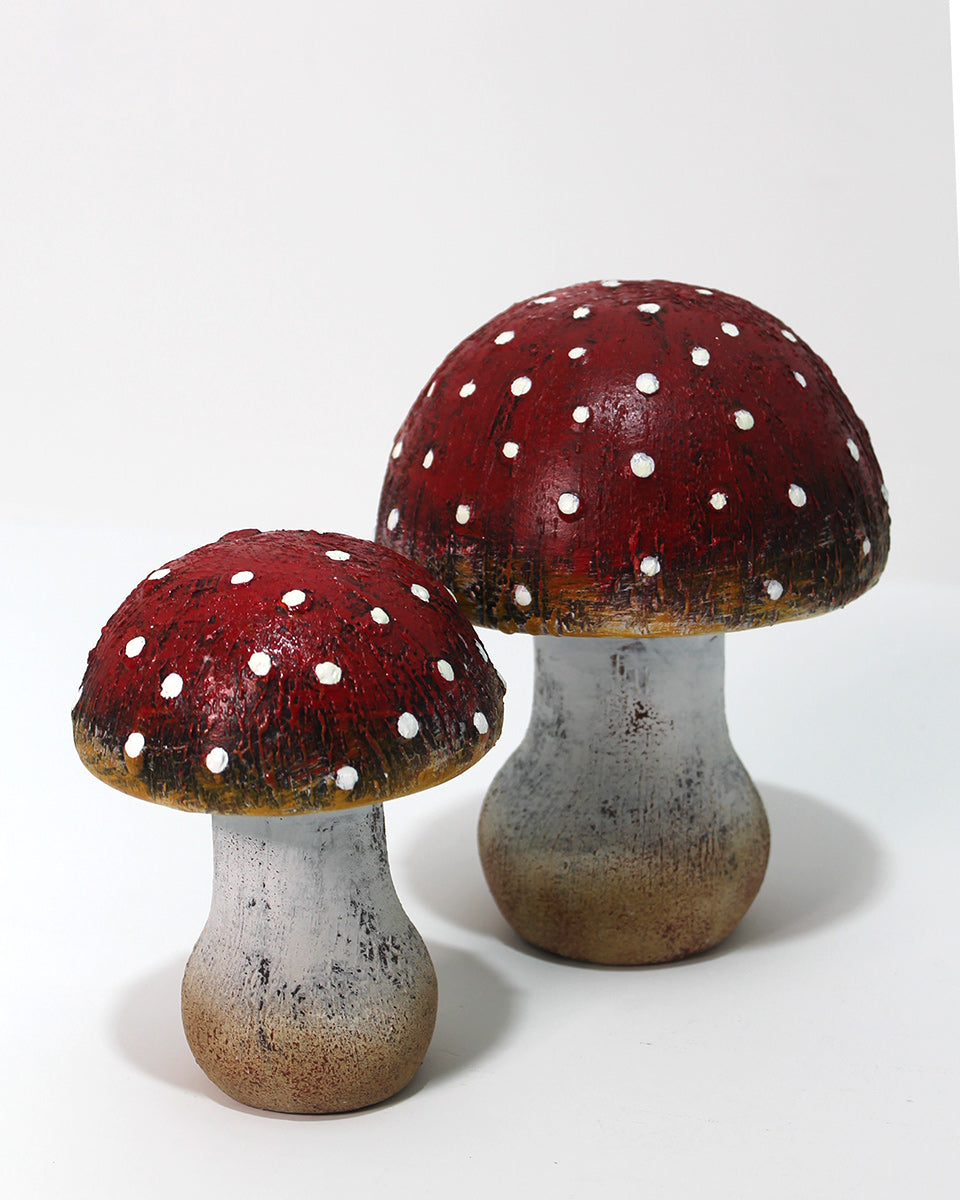 Coppia Funghi in Ceramica