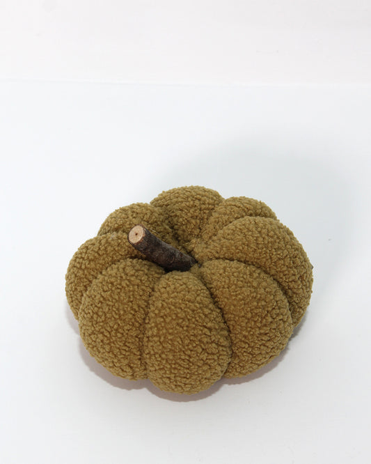 Zucca in peluche con tralcio in legno colore Verdone