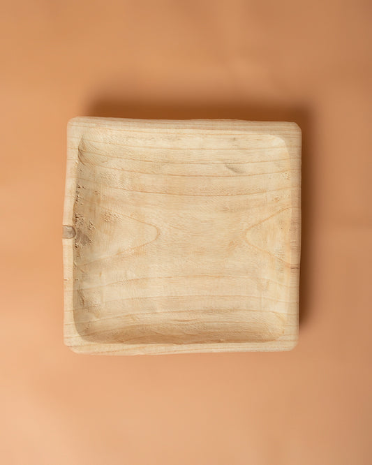 Vassoio quadrato in legno