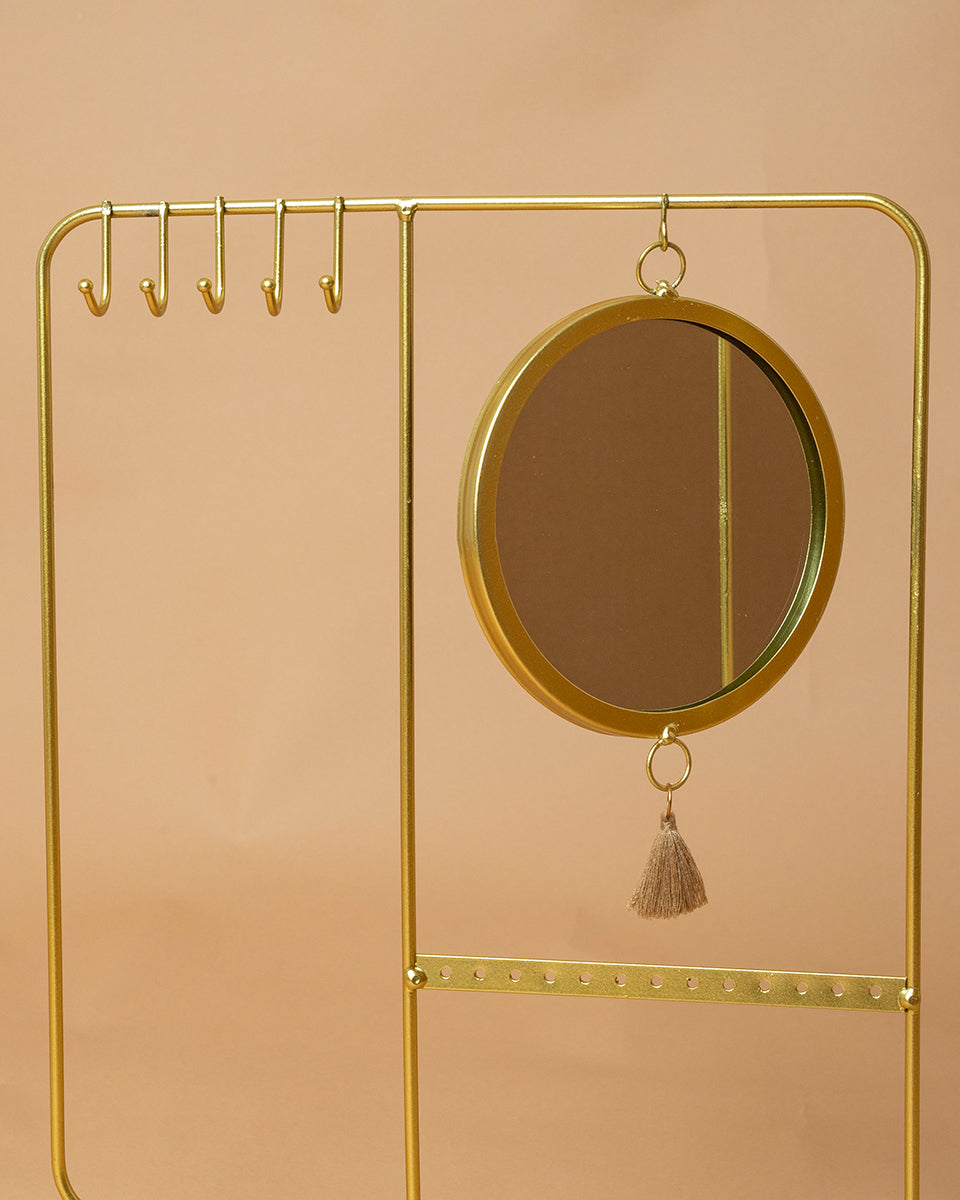 Portagioie oro in ferro con specchietto