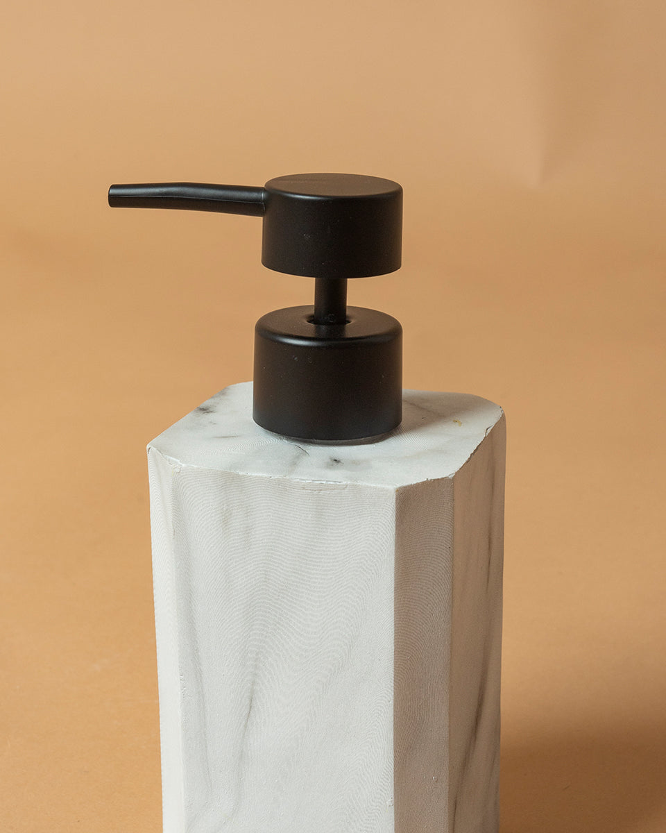 Dispenser per sapone in resina effetto marmo