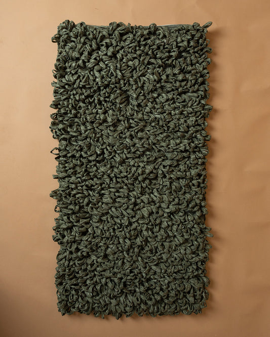 Tappeto Tartufo con fibre tessili riciclate, colore Verde Pino
