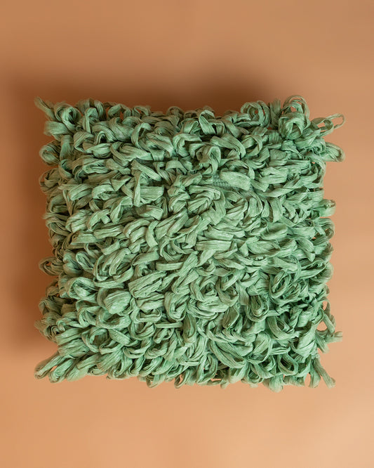 Cuscino Tartufo con fibre tessili riciclate, colore Verde