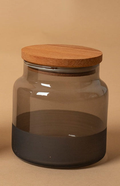 barattolo in vetro bicolore con tappo in sughero, 890 ml