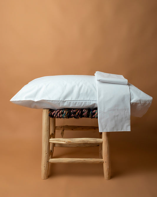 Coppia federe cuscino da letto Bianco